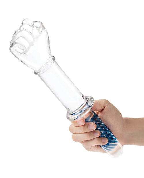 Glas 11" Double-Ended Glass Fist Dildo with Handle Grip