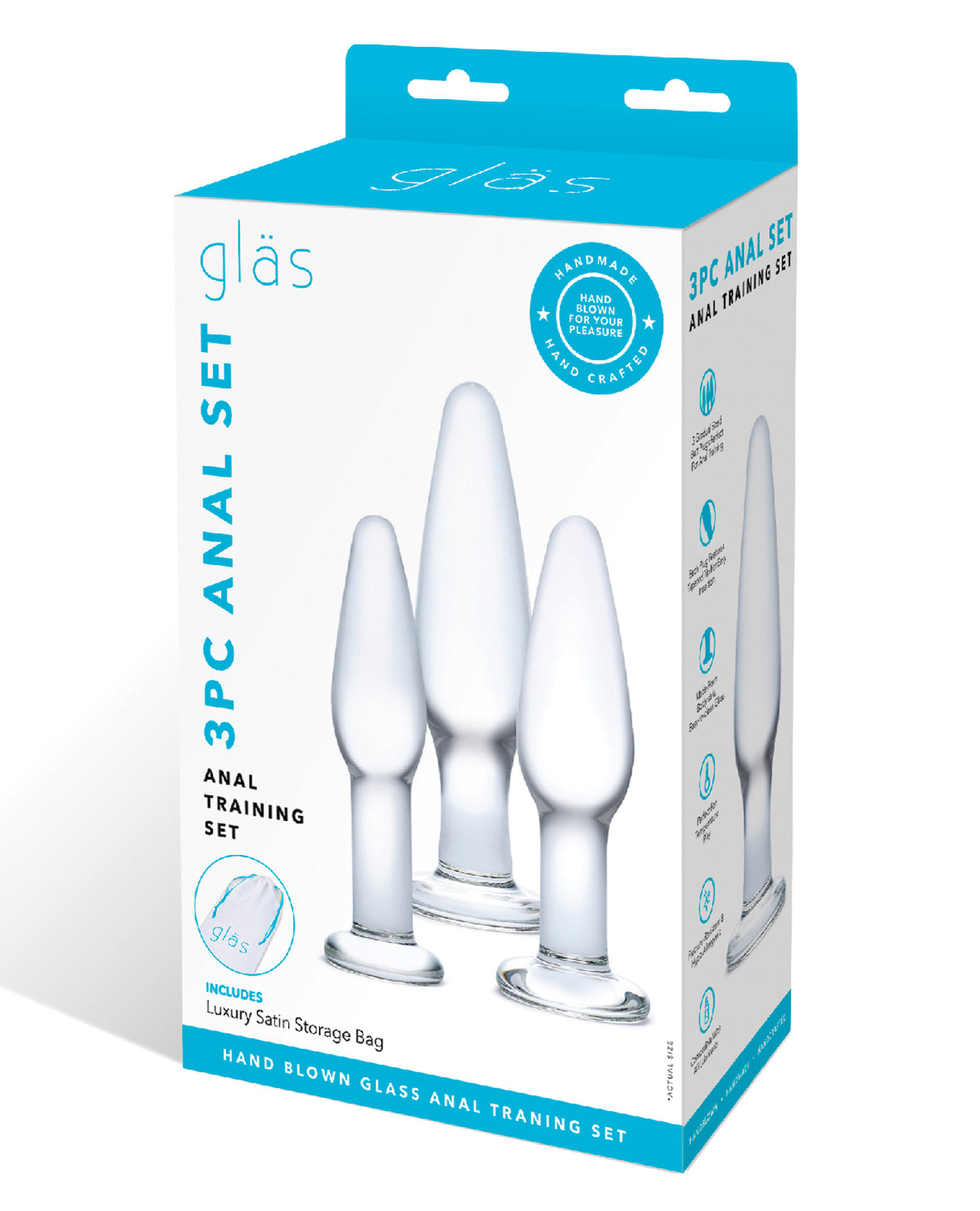 Glas 3 pc Glass Anal Training Kit by Glas