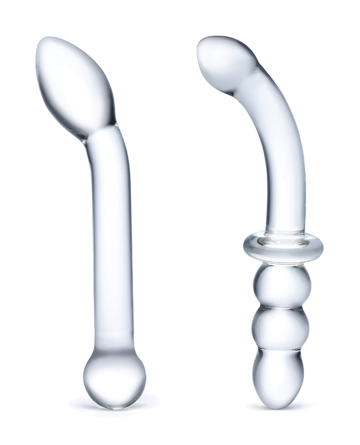 Glas 2-Piece G-Spot Glass Dildo Set — Clear