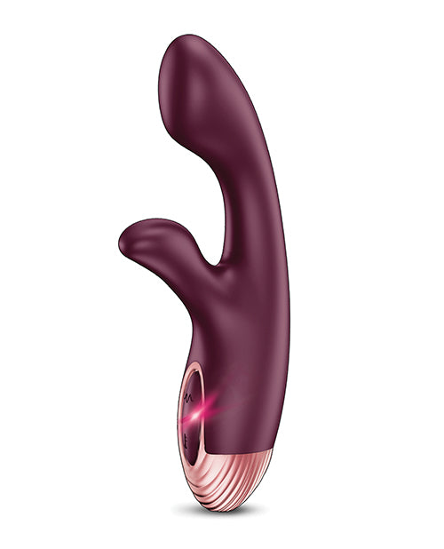 Zola Rechargeable Silicone Dual Massager - Burgundy/Rose Gold by Zola