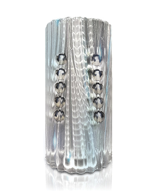 MSTR B8 Balls to the Wall Clear-View Beaded Stroker - Clear by MSTR B8
