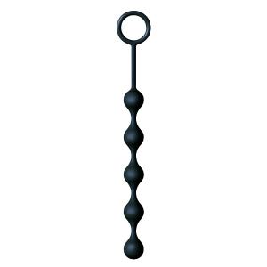 "The 9's S-Drops Silicone Anal Beads - Black IC2315-2"