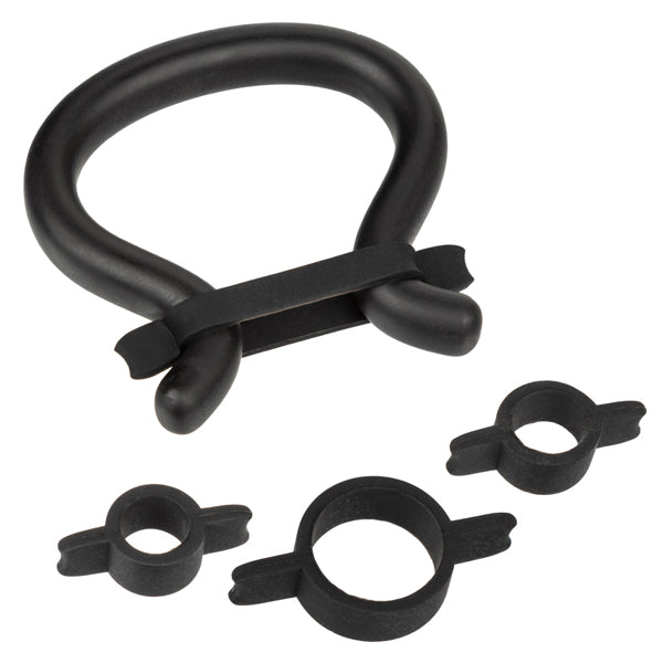 CalExotics Peak Prolong Kit — Enhancer with 4 Silicone Bands, Black - SE5400503