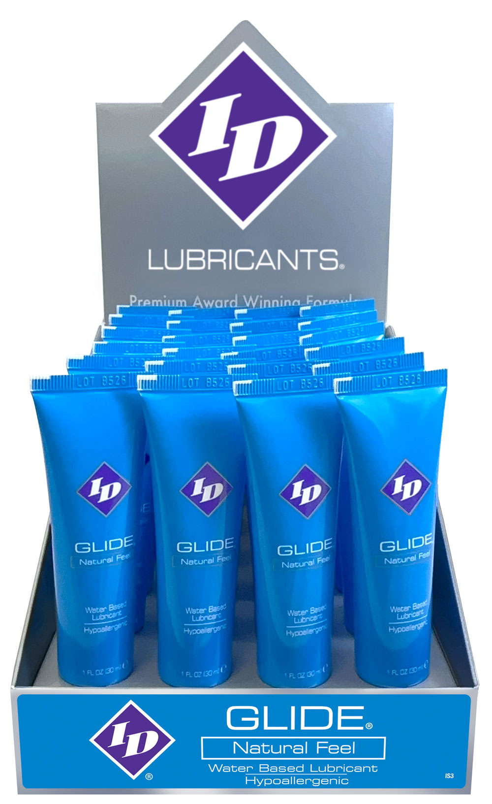 I.D. Lubricants Glide Display — 24 x 1 fl oz Tubes - ID-IDDDGLT1CY