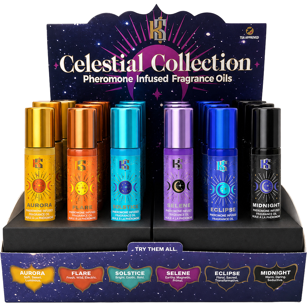 Kama Sutra Celestial Pheromone Roll-On Display, 24 Assorted (10 ml) - KS13040