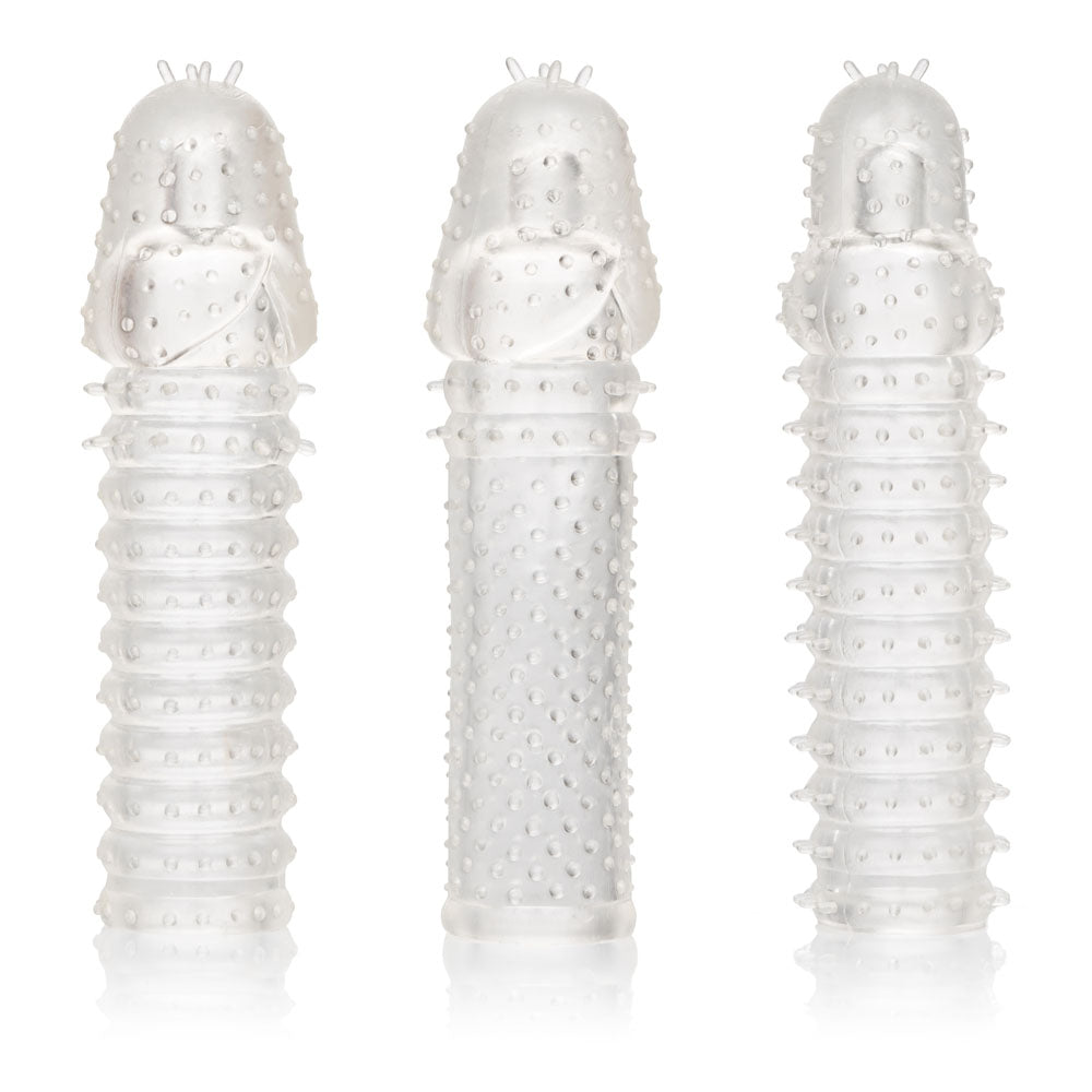 CalExotics 3-Piece Extension Sleeve Kit — Textured Enhancers - SE1625502