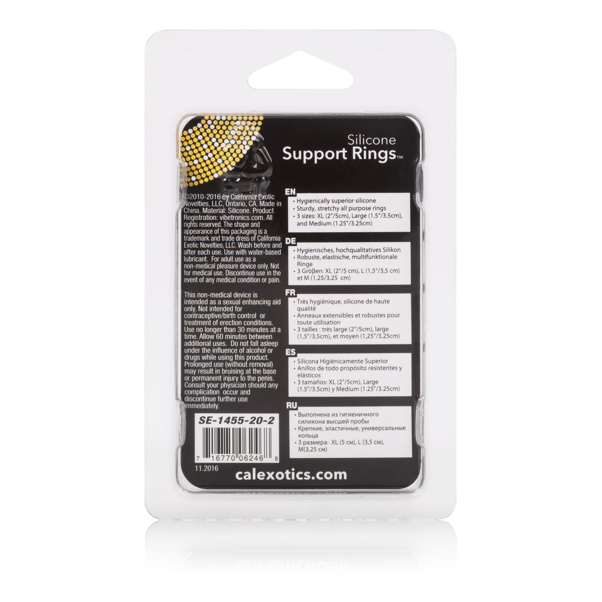 Silicone Support Rings - Clear by CalExotics