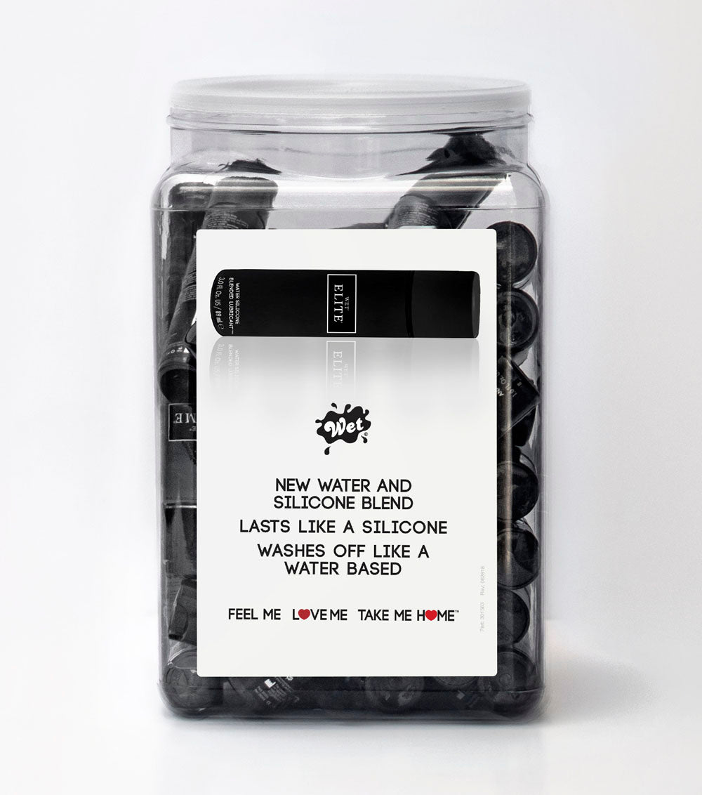 Wet Elite Hybrid Lubricant — 36 x 1 fl. oz. Bottles (Black) - WT20756