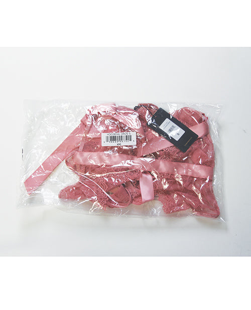 Kiki Lace & Satin Drop Off Teddy - Rose SM by House of Desire