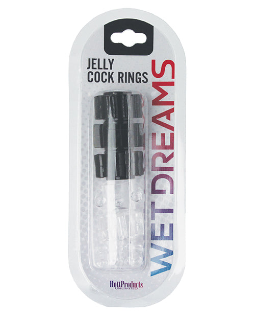 Hung Pleasure Stars Jelly Cock Rings - Black/Clear by Hung