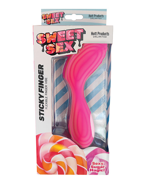 Sweet Sex Sticky Finger Flexible Finger Vibe - Magenta by Sweet Sex