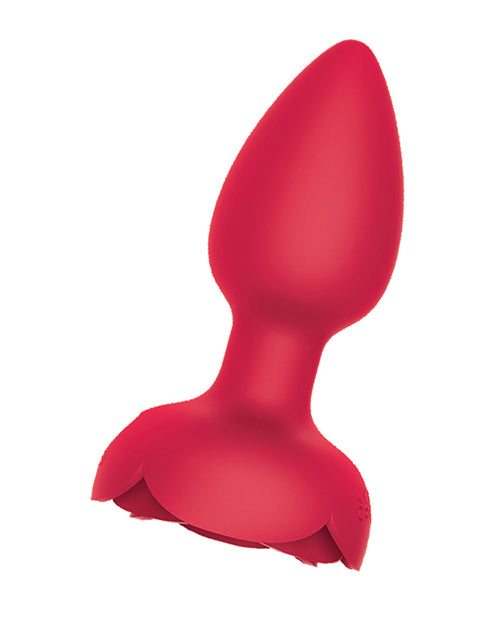Rosebud Tushy Light Up Butt Plug - Red by Hott Products