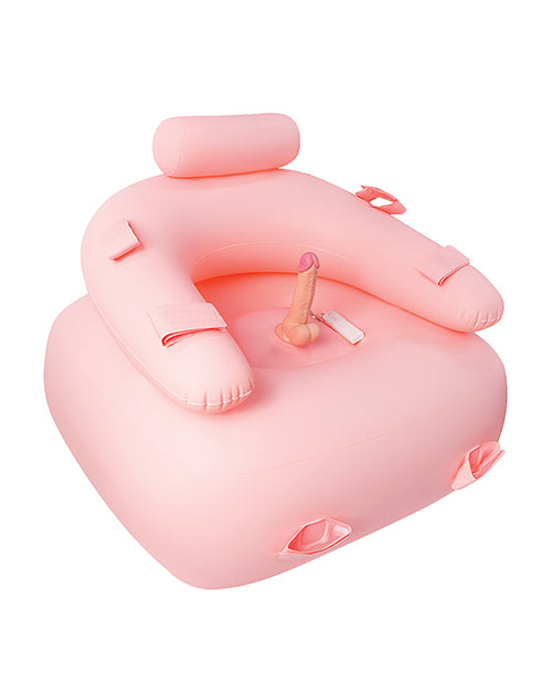 Hott Products Get Down On It Inflatable Cushion with Remote-Controlled Dildo & Strap