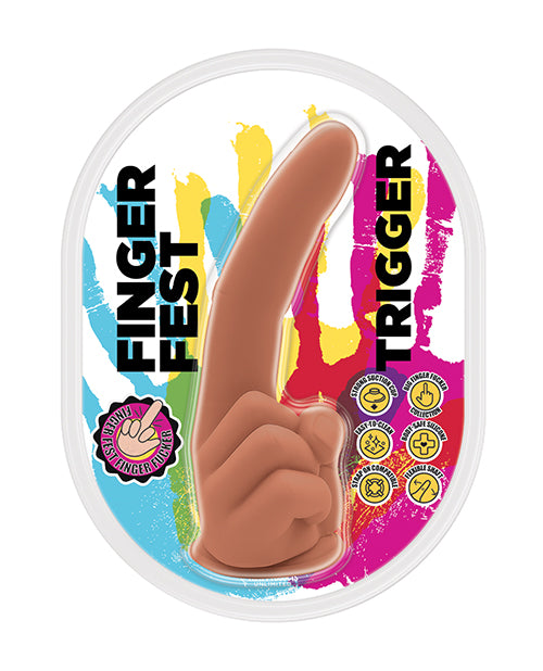 Finger Fest Trigger Dildo - Tan by Finger Fest