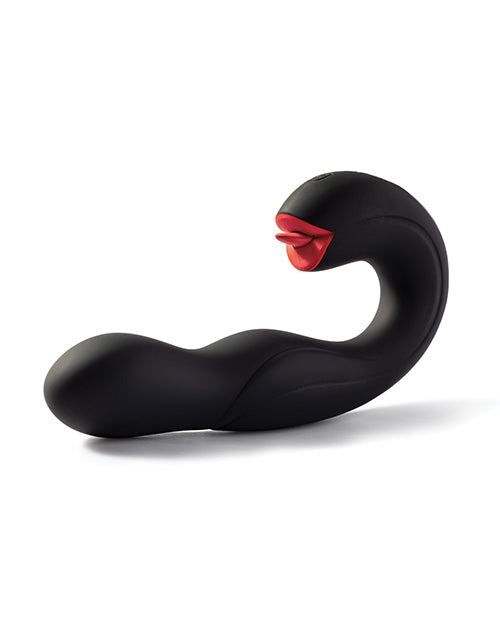 Joi Pro Rotating Head G-Spot Vibrator & Clit Licker w/Remote - Black by Honey Play Box