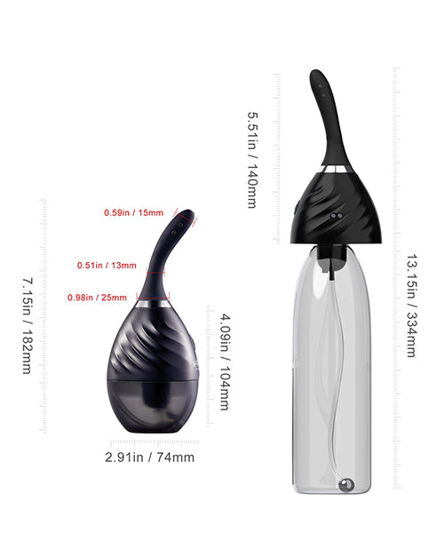 Honey Play Box Bulby Auto Spray Anal Douche — Black