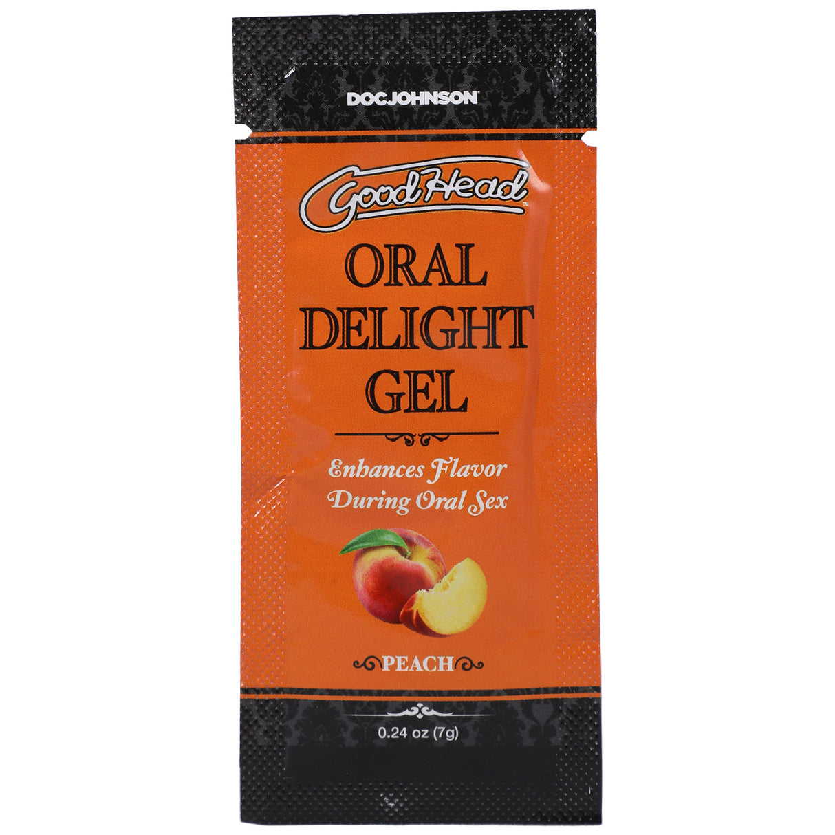 Doc Johnson Goodhead Oral Delight Gel — Peach 0.24 oz Packet - DJ1387-38-BU
