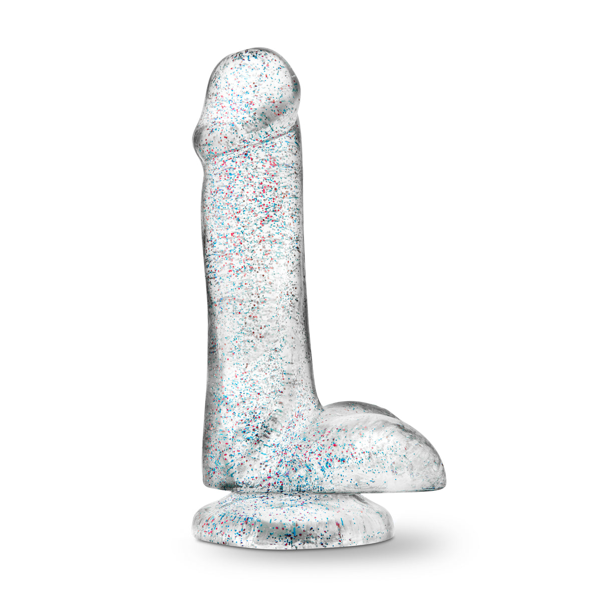 Blush Naturally Yours 6-inch Glitter Dildo — Sparkling Clear - BL-54309
