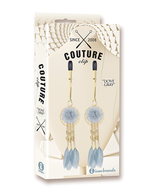 Couture Clips Luxury Nipple Clamps - Dove Gray by Couture Clips