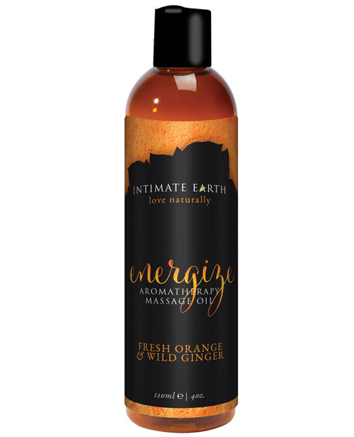 Intimate Earth Energizing Massage Oil - 120 ml Orange & Ginger by Intimate Earth