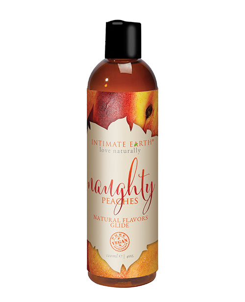 Intimate Earth Natural Flavors Glide - 120 ml Naughty Peaches by Intimate Earth