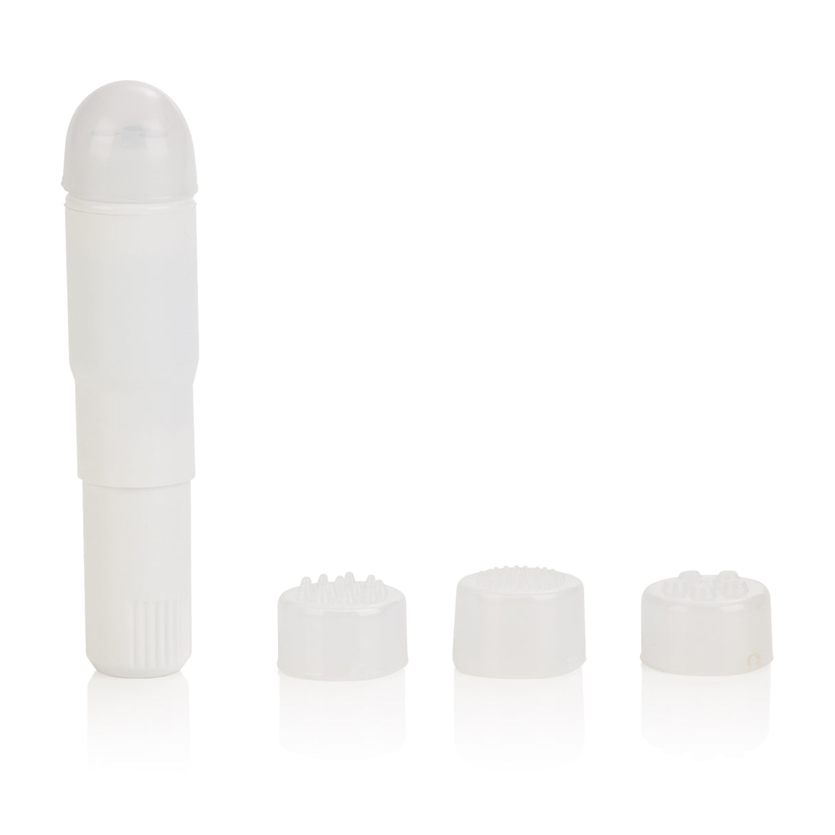 CalExotics Compact Waterproof Travel Massager with 4 Tips - White - SE2104012