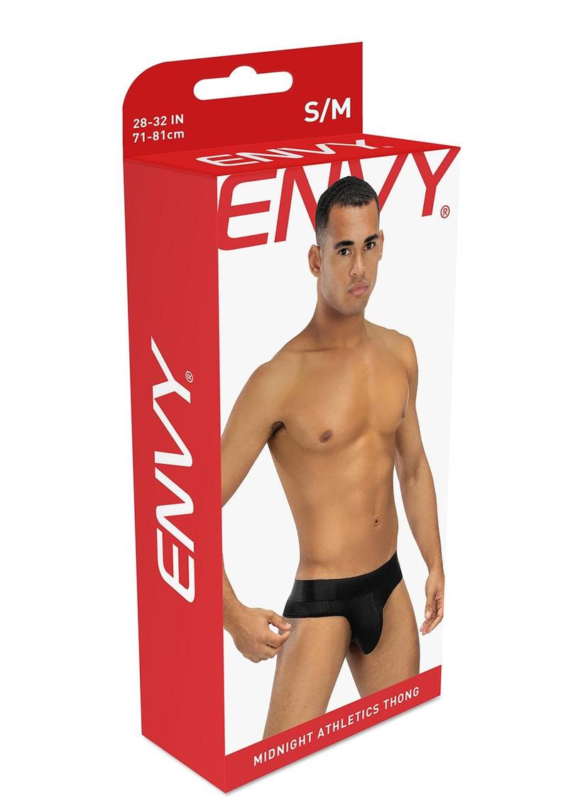 Envy Menswear Midnight Athletics Thong — Black S/M - BLE115-BLKSM