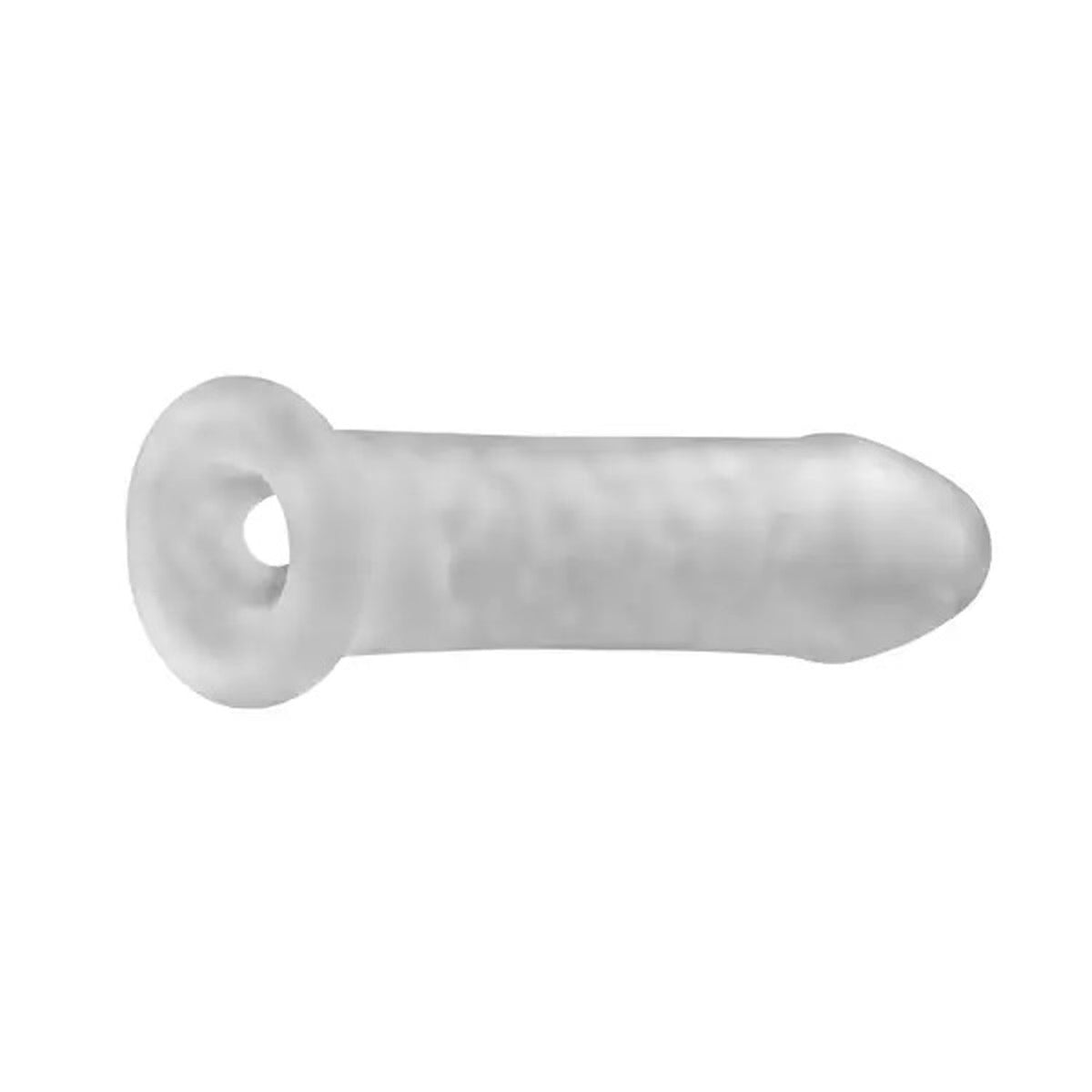 Perfect Fit Fat Boy Thin 6.5 in Clear Penis Sleeve with Scrotum Loop - PF-CS03CN