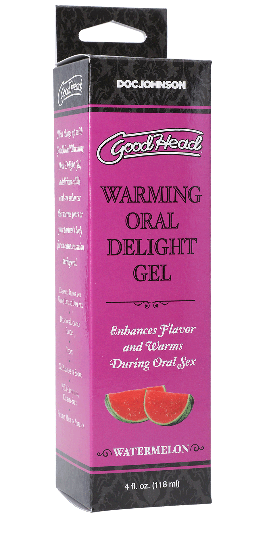 Doc Johnson GoodHead Warming Oral Delight Gel — Watermelon, 4 fl. oz. - DJ1361-14-BX