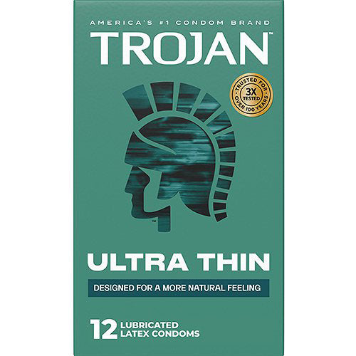 "Trojan Sensitivity Ultra Thin Lubricated Condoms - 12 Pack TJ92642"