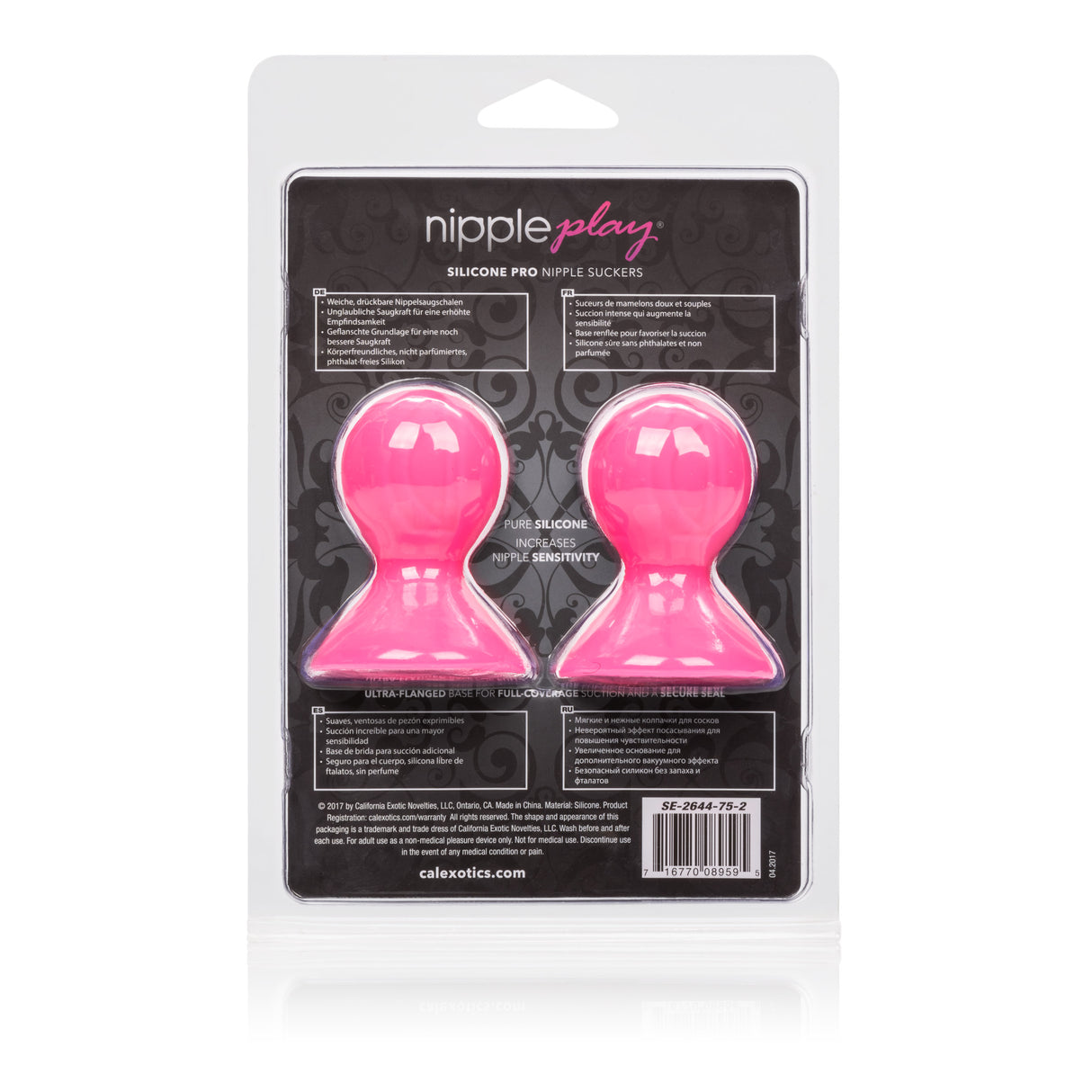 CalExotics Nipple Play Silicone Pro Nipple Suckers - Pink - SE2644752