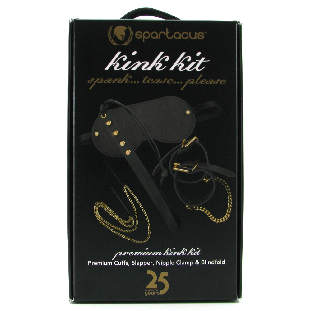 Spartacus Kink Kit — Leather Bondage Set with Blindfold & Slapper - SPK-001
