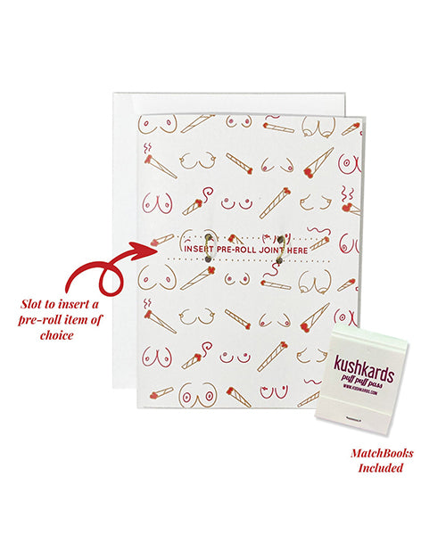 Doobies Boobies Greeting Card w/Matchbook by Kush Kards