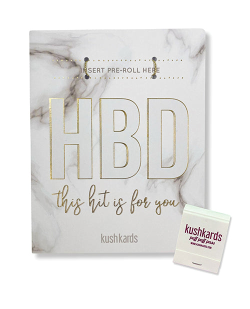 HBD Birthday Greeting Card w/Matchbook by Kush Kards