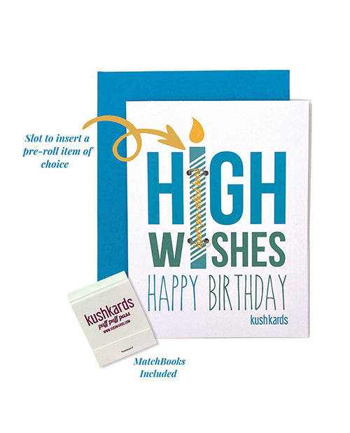 Kush Kards High Wishes Birthday Card with Matchbook