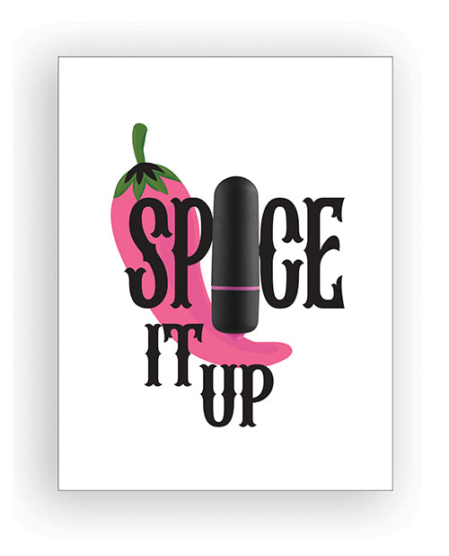 Spice It Up Naughty Greeting Card w/Rock Candy Vibrator & Fresh Vibes Towelettes by Naughty Kards
