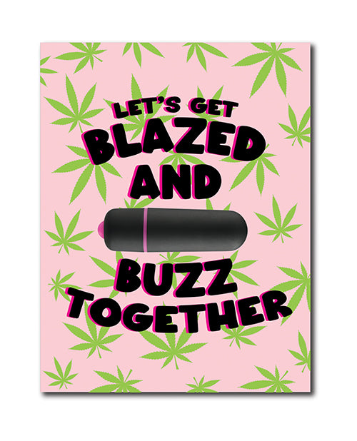 420 Foreplay Blazed Greeting Card w/Rock Candy Vibrator & Fresh Vibes Towelettes by Kush Kards