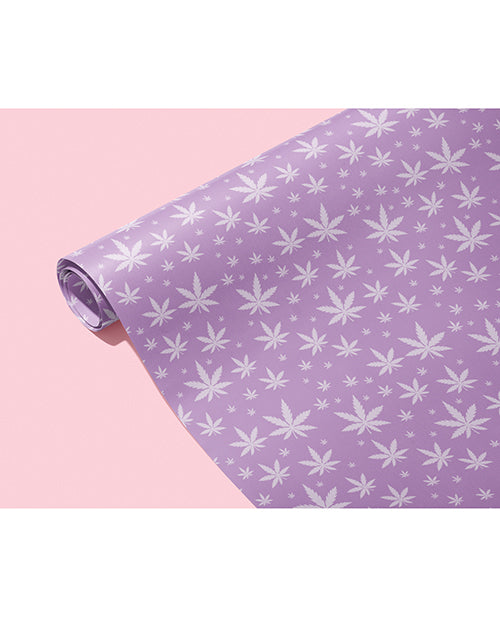 Purple Pot Leaf Wrapping Paper by Kush Kards