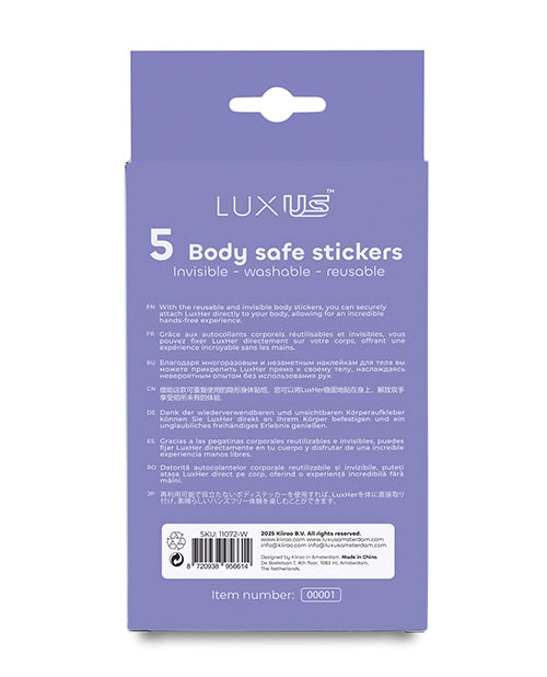 Kiiroo Luxus Luxher 5 Pieces Adhesive Stickers Accessory - Clear by Luxus