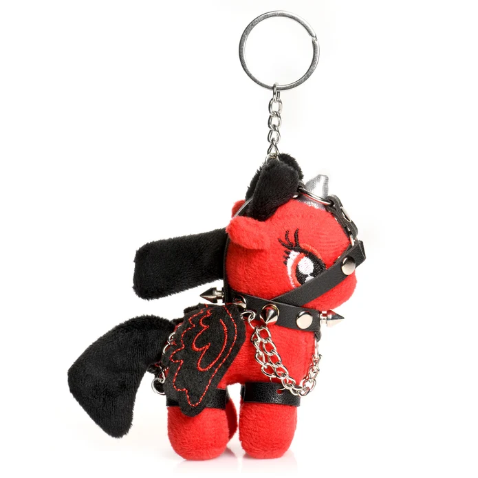 XR Brands Scarlett Chainheart Bondage Pony Keychain, Red 9.5in - MS-AI028-RED