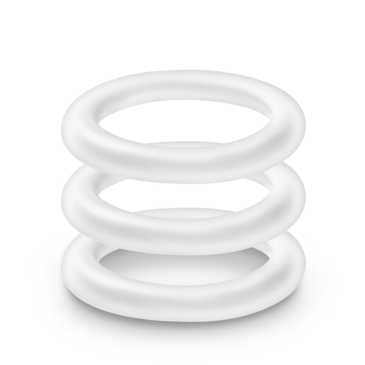 Blush Performance Pure Silicone Cock Rings — 3-Pack, Small, White - BL-70819