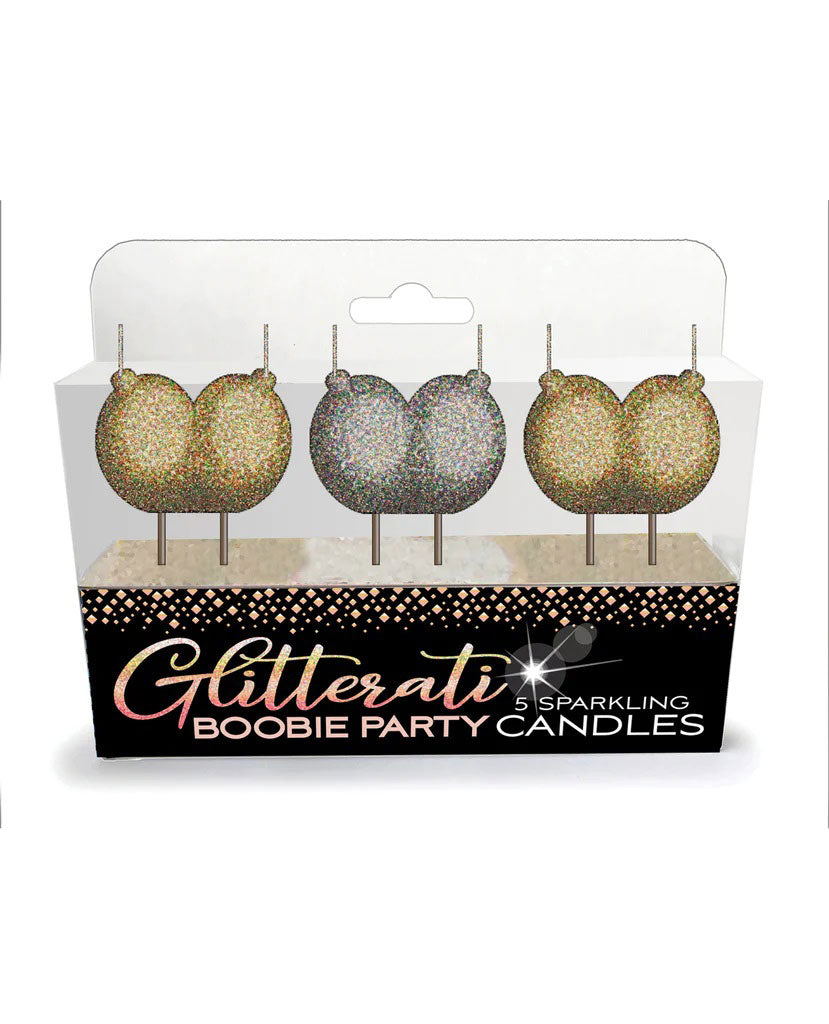 Little Genie Glitterati Boobie Candle Set — Gold & Silver (3 Pairs) - LG-CP1075