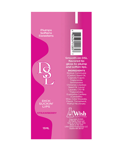 Dick Sucking Lips Lip Plumper - Strawberry 15 ml by Little Genie