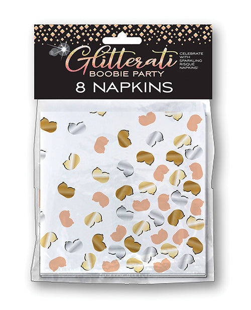 Glitterati Boobie Party Napkins - Pack of 8 by Candy Prints