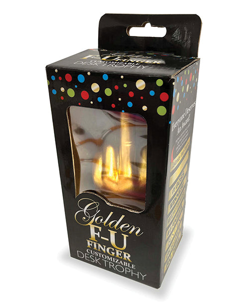 Golden F-U Finger Trophy by Candy Prints