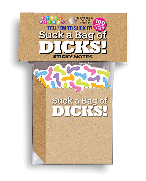 Suck A Bag of Dicks Sticky Notes - 100 Notes Per Pad by Little Genie