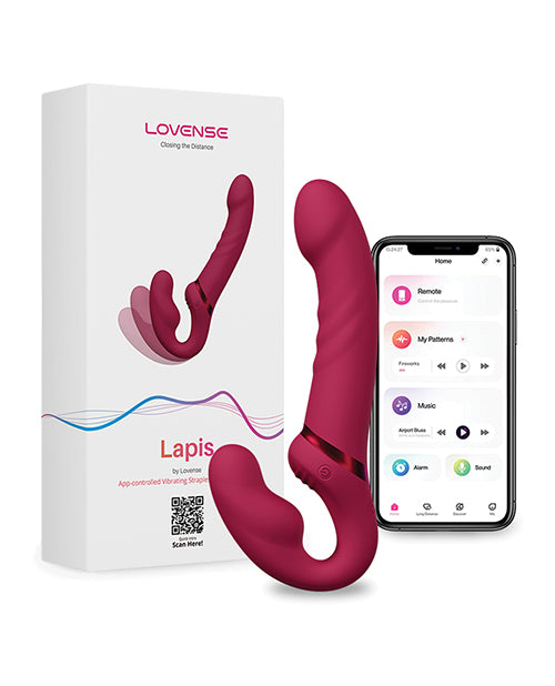 Lovense Lapis Vibrating Strapless Strap On - Pink by Lovense