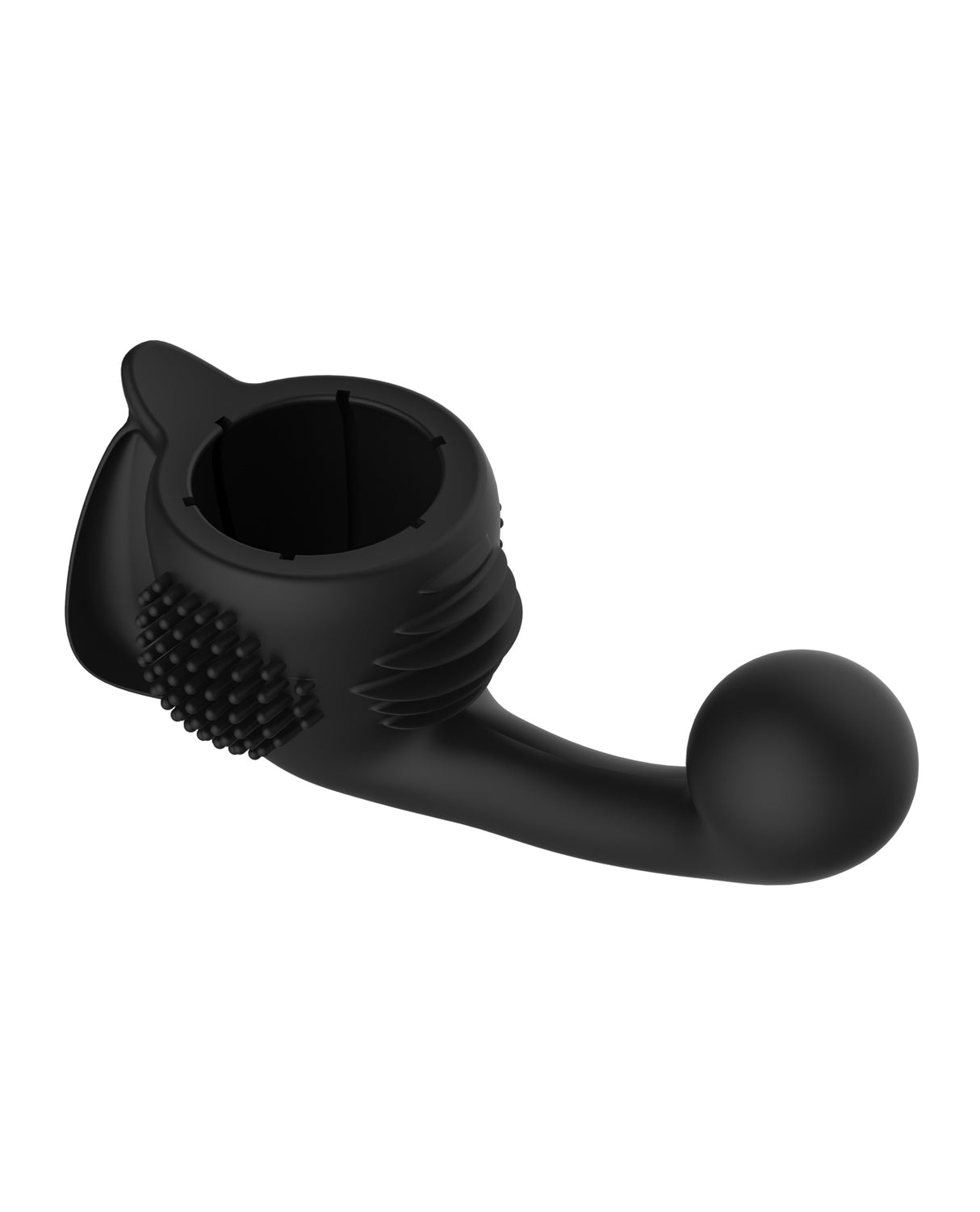 Lovense Domi Flexible Rechargeable Mini Wand Female Attachment - Black by Lovense