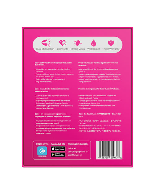 Lovense Dolce (Previously Quake) Adjustable Dual Stimulator - Pink by Lovense
