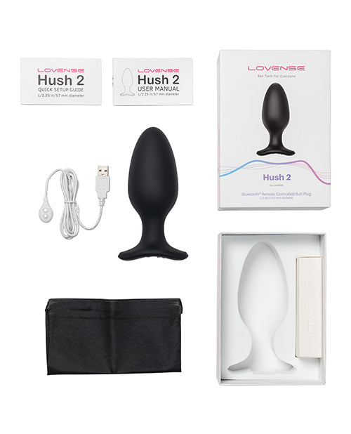 Lovense Hush 2 2.25" Butt Plug - Black by Lovense